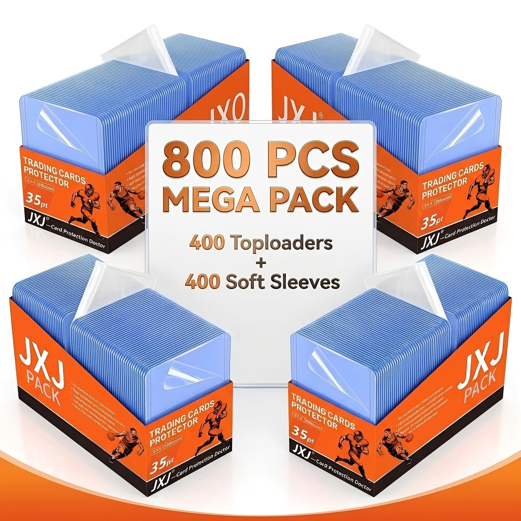 Top Loaders and Card Sleeves Combo Set 3x4 Inch Hard Plastic Baseball Card Protectors for Sports Football Game Cards Choose 100 200 400 or 800 Top Loaders Plus - product image 3