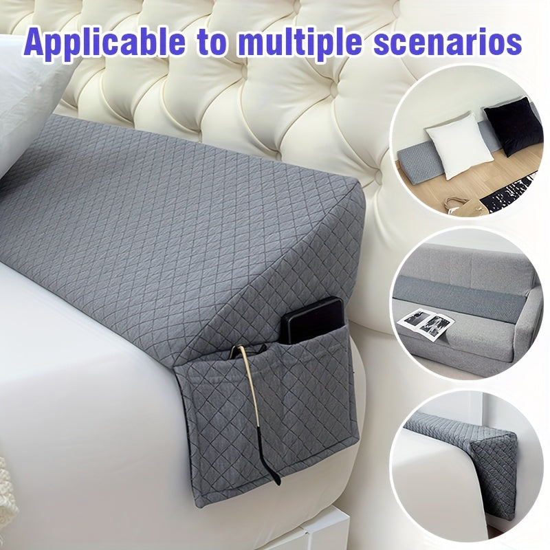 Bed Wedge Pillow - Bed Gap Filler Mattress Wedge Headboard Pillow Close The Gap 0-7" Between Your Headboard and Mattress Or Wall for Sleeping Backrest Pillow - product image