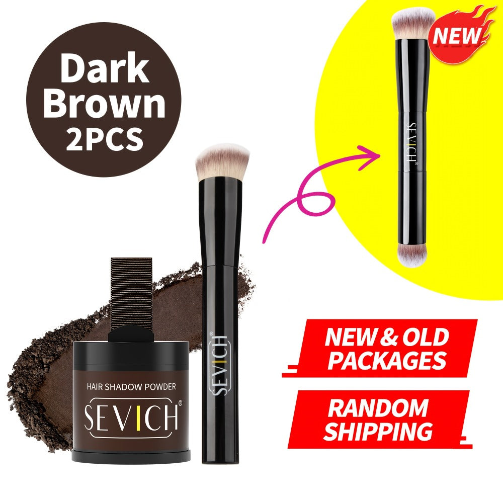 Hair Root & Hairline Concealer Powder Kit with Brush — Waterproof Instant Coverage for Thinning Hair, Receding Hairline & Bald Spots | 5 Shades | Black & Brown Tones | Women & Men - product image 5