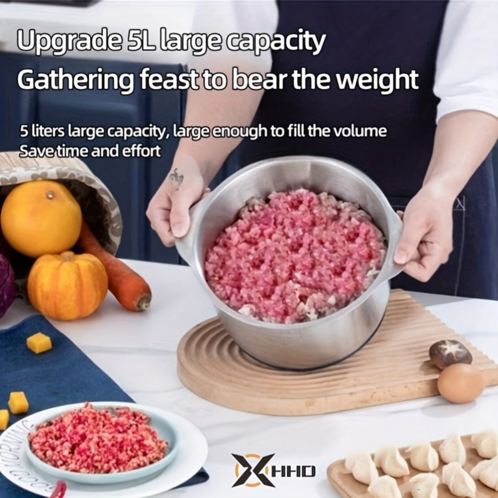 Electric Meat Grinder 5L 5-Speed – Large Capacity Stainless Steel Food Processor, Blender & Filling Machine for Meat, Garlic, Chili & More - product image 2