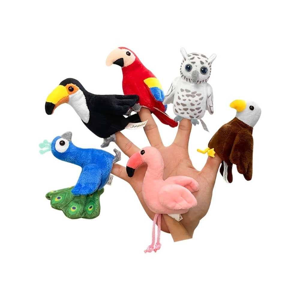 Bird Finger Puppets Set 6pcs Realistic Mini Hand Puppets for Kids Toddlers | Cute Animal Bird Puppets for Role Play Storytelling Nature Learning | Birthday - product image 6