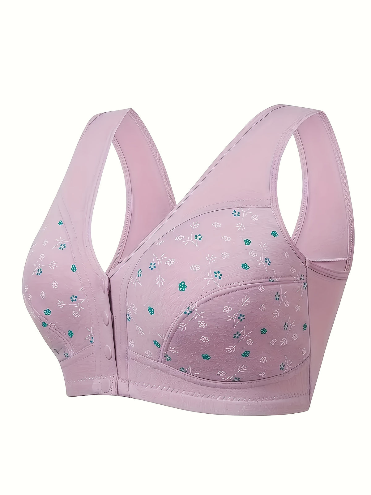 3pcs Plus Size Printed Front-Closure Bra Set Elegant Full-Cup Wire-Free Comfort Bras Women's Lingerie & Underwear Sets Everyday Bras Fashion Underwear - product image 28
