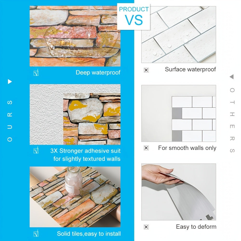 Marble Floor & Wall Decals 40-Pack Self-Adhesive Waterproof Removable Vinyl Sheets – Luxury Marble Pattern Tile Stickers for Bathroom, Kitchen & Living Room - product image 12