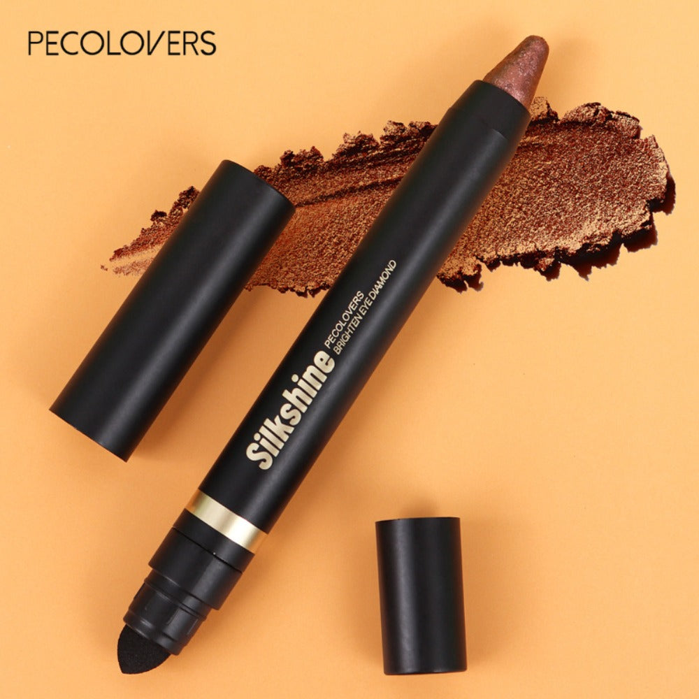 Metallic Eyeshadow Stick Set 9pcs Waterproof Long-Lasting Eye Makeup Kit — Shimmer Crayon Eye Brightener Highlighter & Eyeliner Pen with Brush, Women Beauty Gift - product image 7