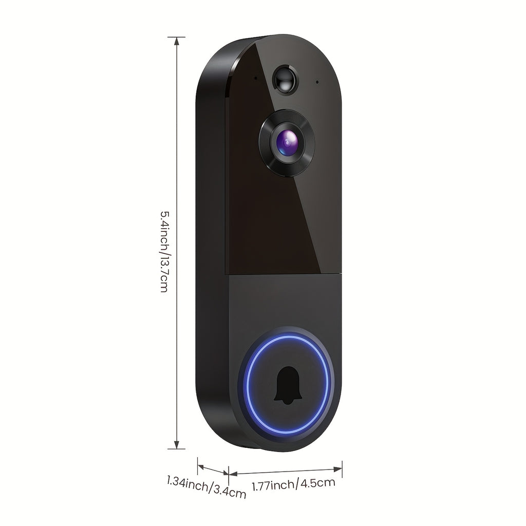 2K Wireless Smart Doorbell, WiFi Camera, Night Vision Function, Artificial Intelligence Snapshot, Rechargeable Battery, Photo and Video Taking, Two-way - product image 4