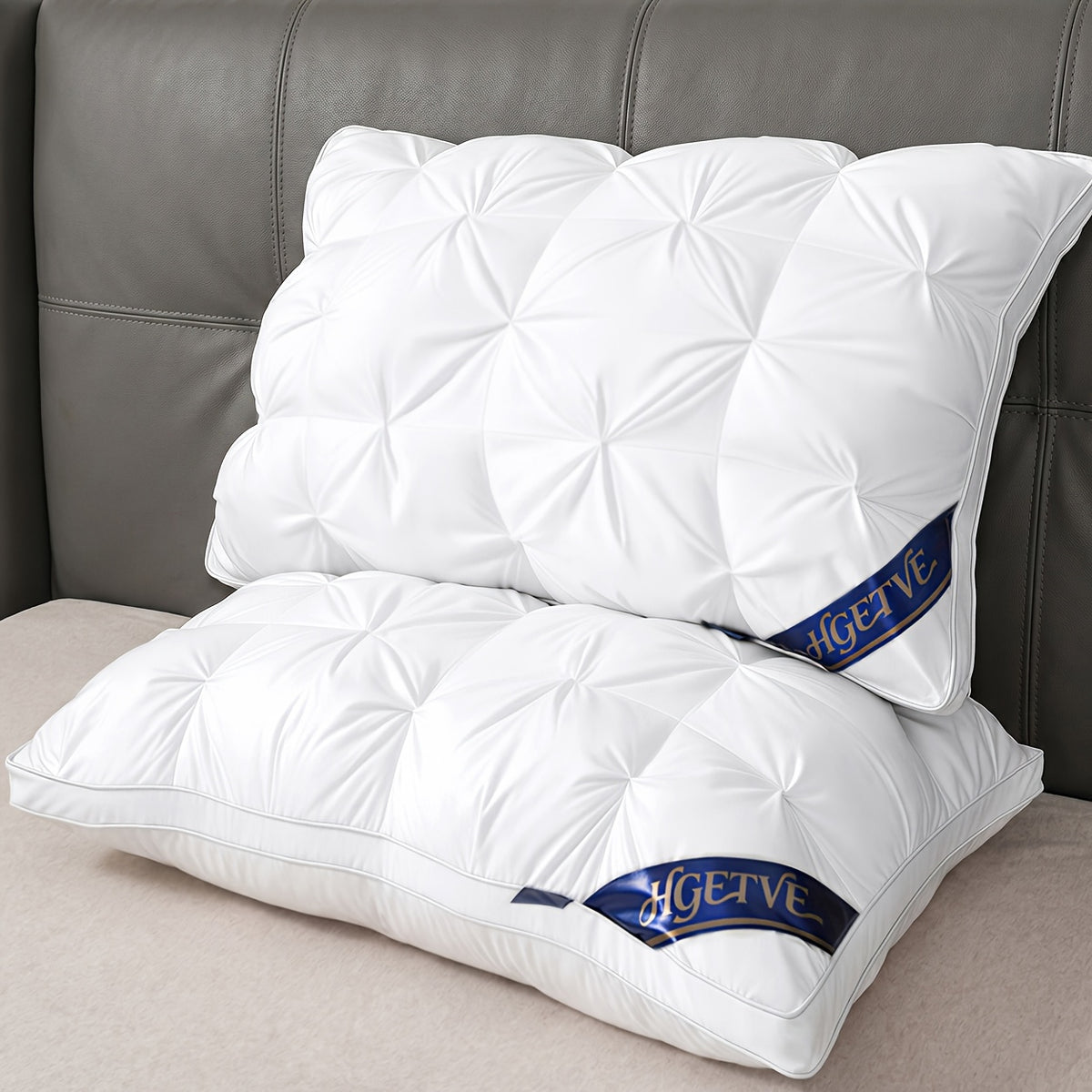 2pcs Hotel Quality Sleep Pillow, Deep Sleep Neck Pillow, Highly Elastic and Plump Pillow Core, Hypoallergenic and Skin-Friendly Pillowcase, Easy Clean, Soft - product image 2