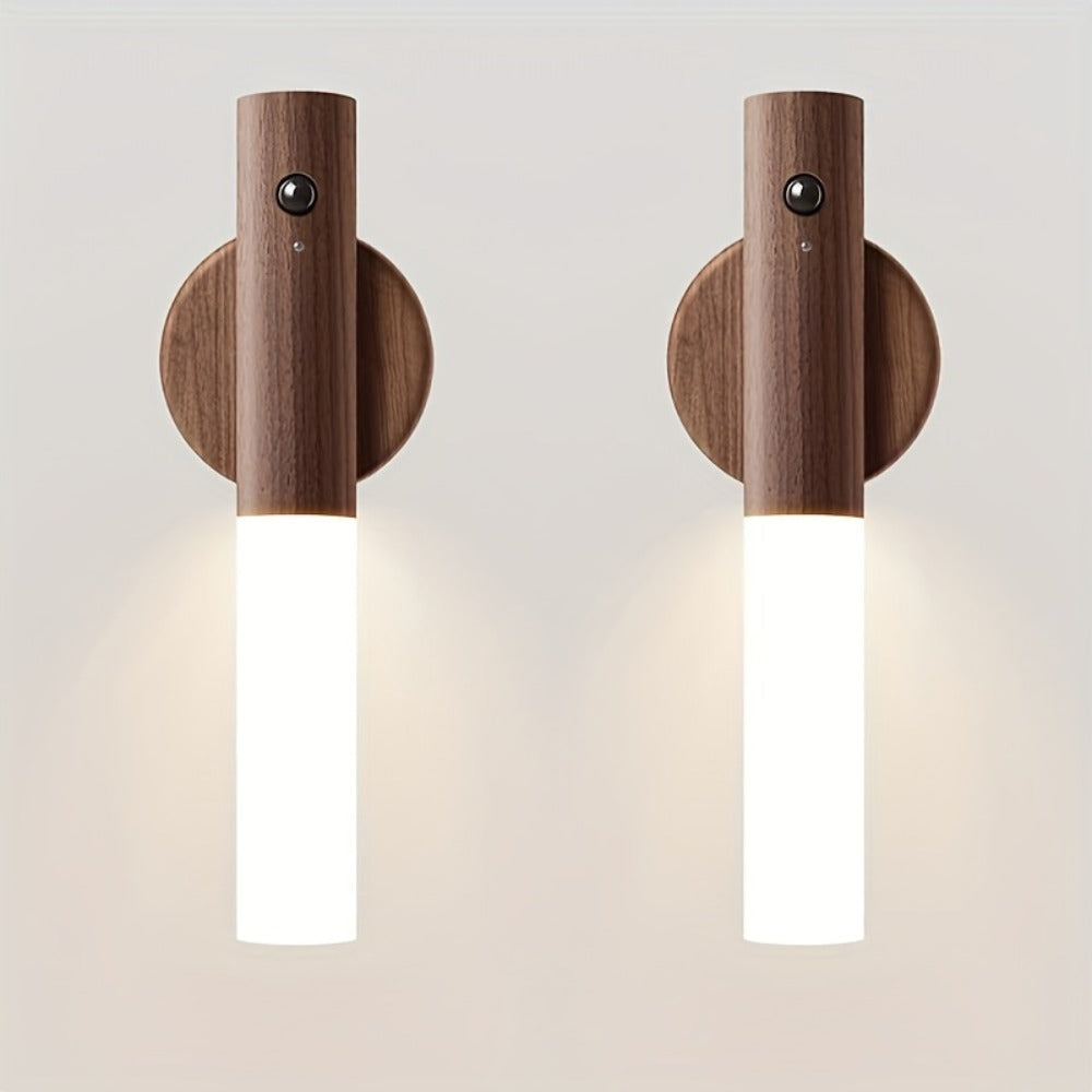 Motion Sensor Night Light Rechargeable 2-Pack - Wireless Magnetic LED Wall Light IPX4 Waterproof, USB Charging, Human Body Sensor for Bedroom, Kitchen, Bathroom, Hallway, Anti-Fall - product image 3