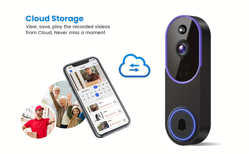 2K Wireless Camera, Multi-combination Smart Doorbell, 166° Wide-angle Video Surveillance, Two-way Voice Intercom, Cloud Storage, Support For Rechargeable - product image 18