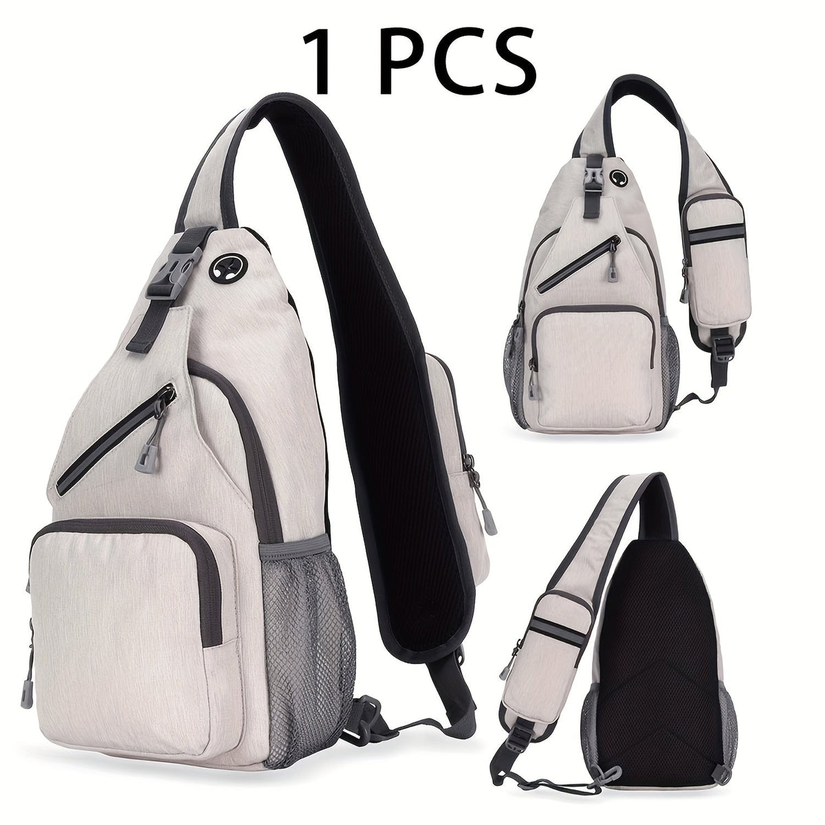 Crossbody Bag for Women & Men, Large Capacity Single Shoulder Bag with Zipper, Featherlight Multi-Pocket Design, Casual Sling Bag for Travel, Hiking, Work - product image 14