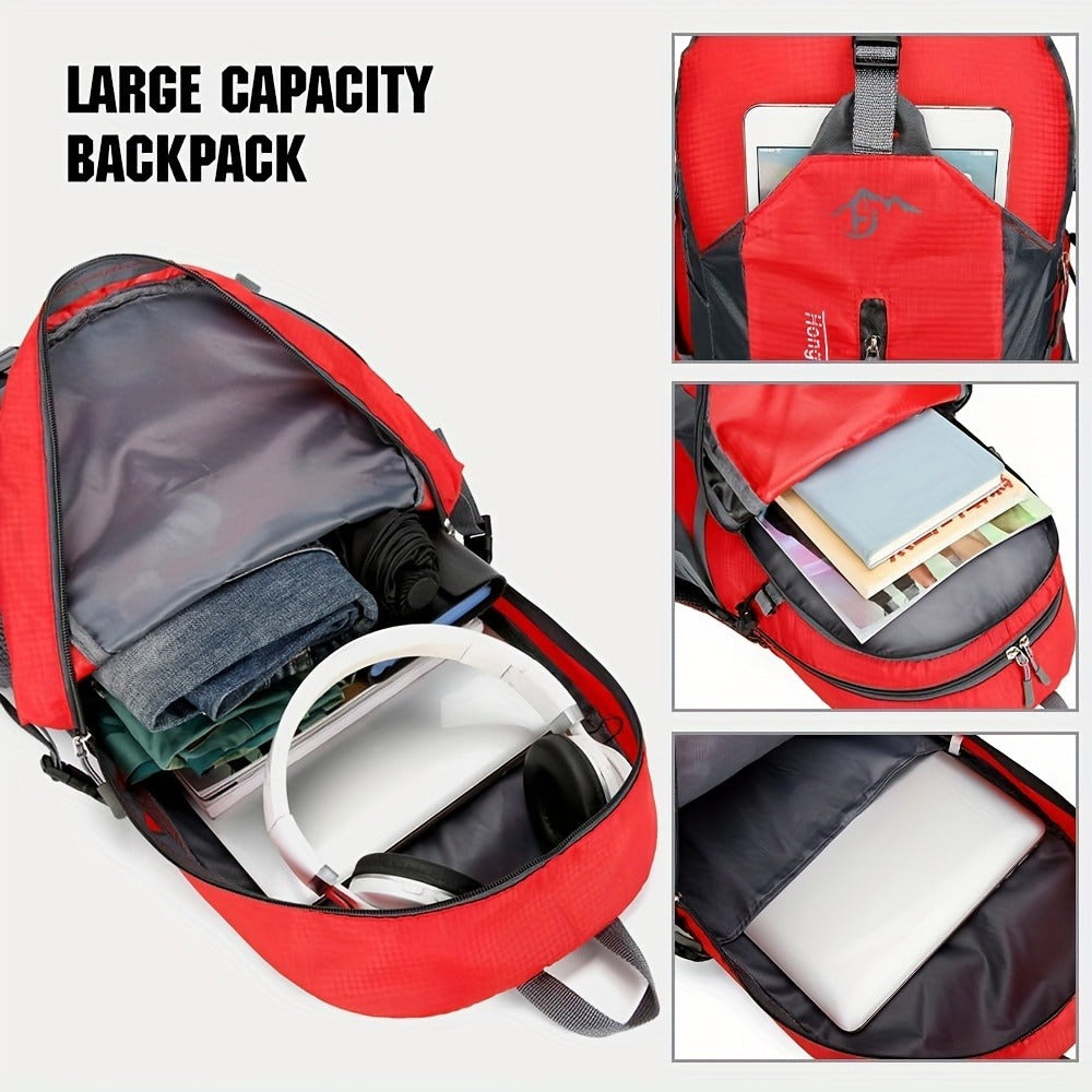 Large Capacity Travel Sports Rucksack with Torso Adjustment for Trekking, Camping, Climbing & Day Trips, Available in Red, Blue, Black & Orange – Hiking - product image 16