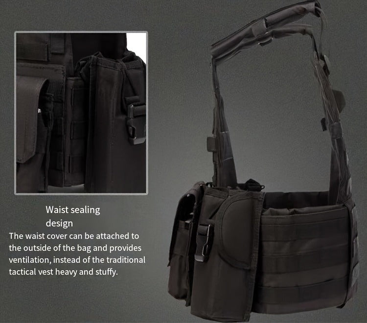 Tactical MOLLE Vest 6094 Adjustable Combat Chest Rig with Multi-Pocket System for Outdoor Hunting Training Airsoft CS Wargame Hiking Camping - product image 21