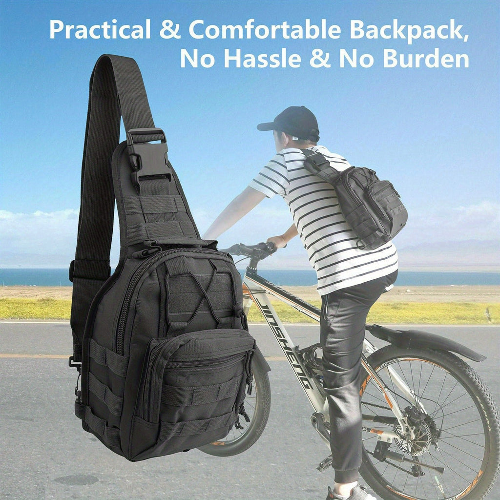 Collapsible Crossbody Chest Bag for Men & Women, Large Capacity, Multi-Functional Shoulder Pack for Hiking, Travel, Fishing & Daily Commute | Tactical Sling Backpack