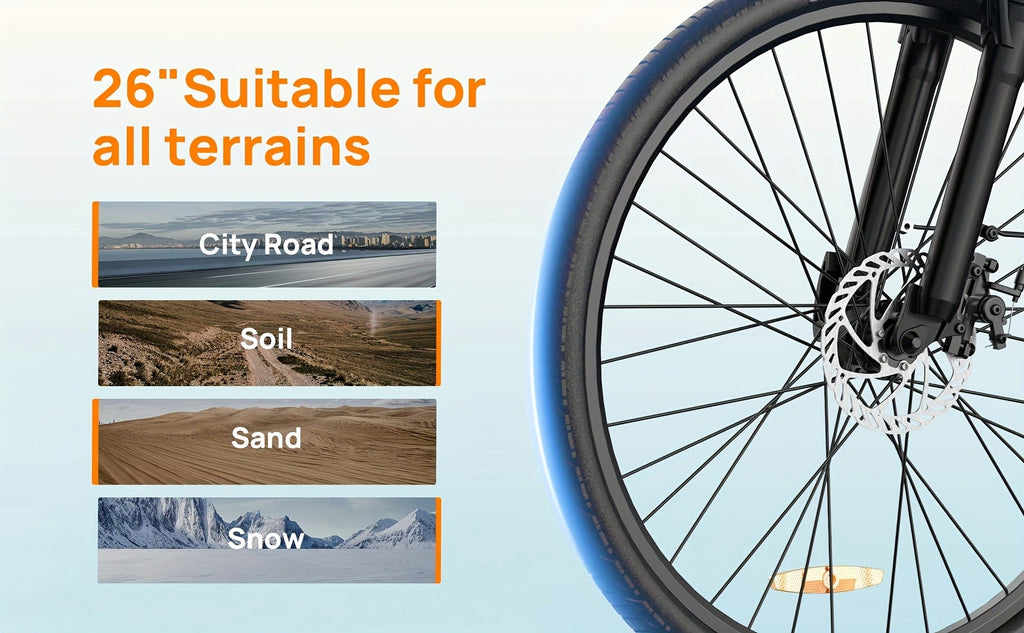 350W Motor, 48V 10.4Ah Battery, 60-Mile Range, Dual Shock Absorbers & LCD Display – Electric Mountain Bike 26" - product image 11