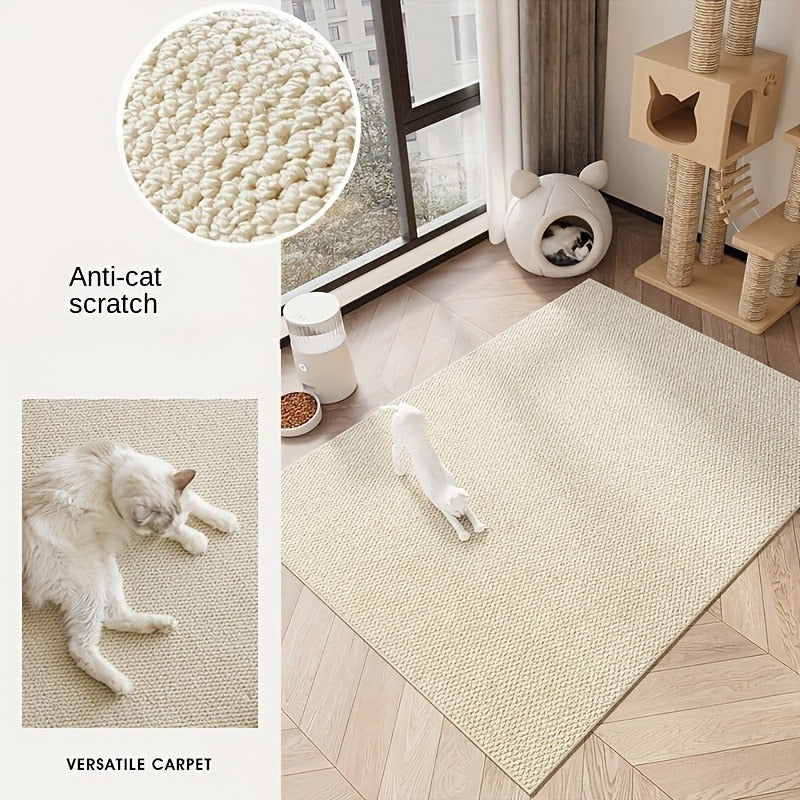 Cat Scratching Mat Natural Seagrass Pet Bed Pad Dog Crate Mat Feeding Mat Pineapple Weave 23x35 Inch Sturdy Washable Indoor Cat Rug Lounge - product image 11