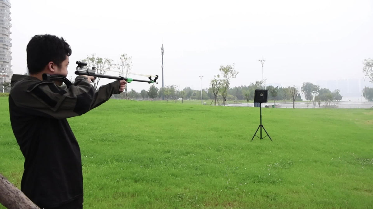 Telescopic Tactical Slingshot | Adjustable Length for Hunting Fishing Outdoor | Heavy-Duty Metal Long Pole Hunting Slingshot with Shoulder Stock for Adults - product image 13