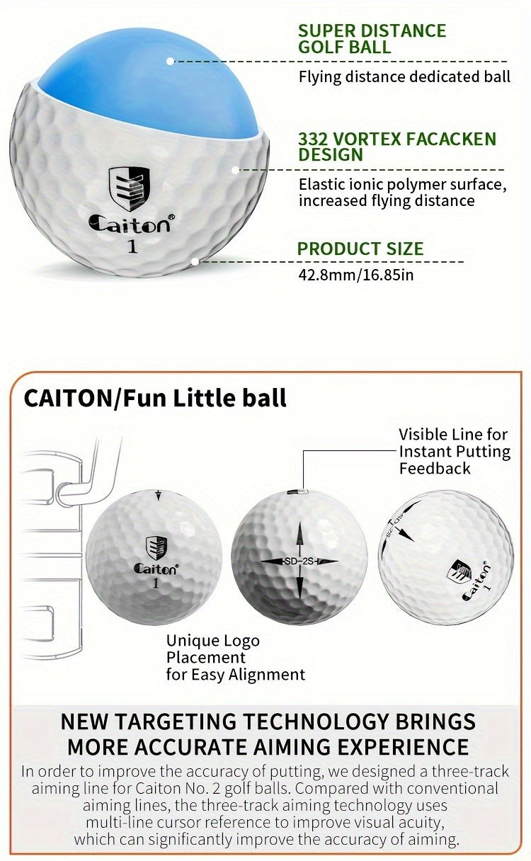 Golf Balls 6pcs Long Distance High Speed with 360-Degree Aiming Line Add 40+ Yards Distance Sturdy Performance Golf Ball Set for Men Women Beginners Advanced - product image 13
