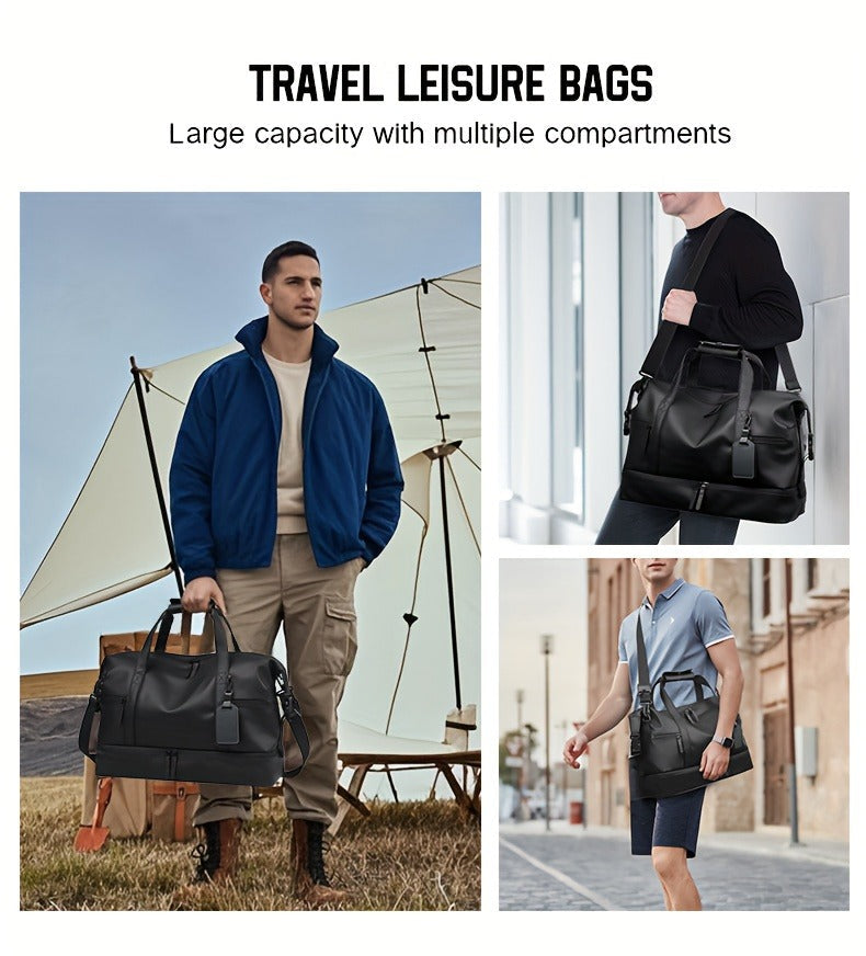 Lightweight Weekender Travel Bag for Workout, Daily Use, Carry-On & Overnight Trips, Available in Black, Blue & Gray – Gym Duffel Bag PU Collapsible Sports - product image 18