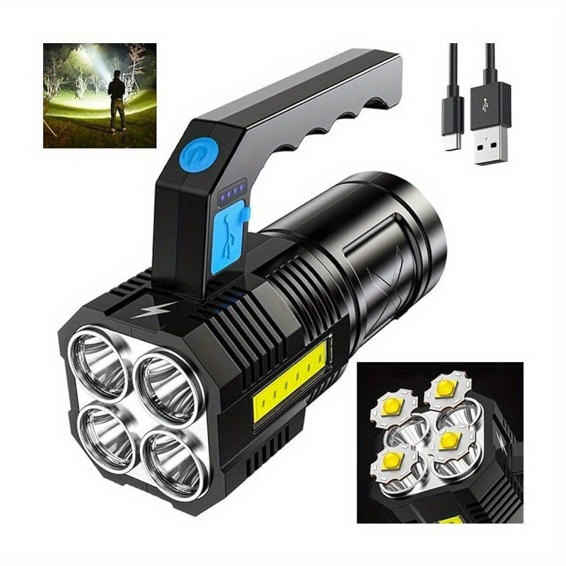 XHP90 Tactical Flashlight 2 Pack 300 Lumen 4 Modes USB Rechargeable 18650 Camping Light with Battery Display 200m Beam - product image 14