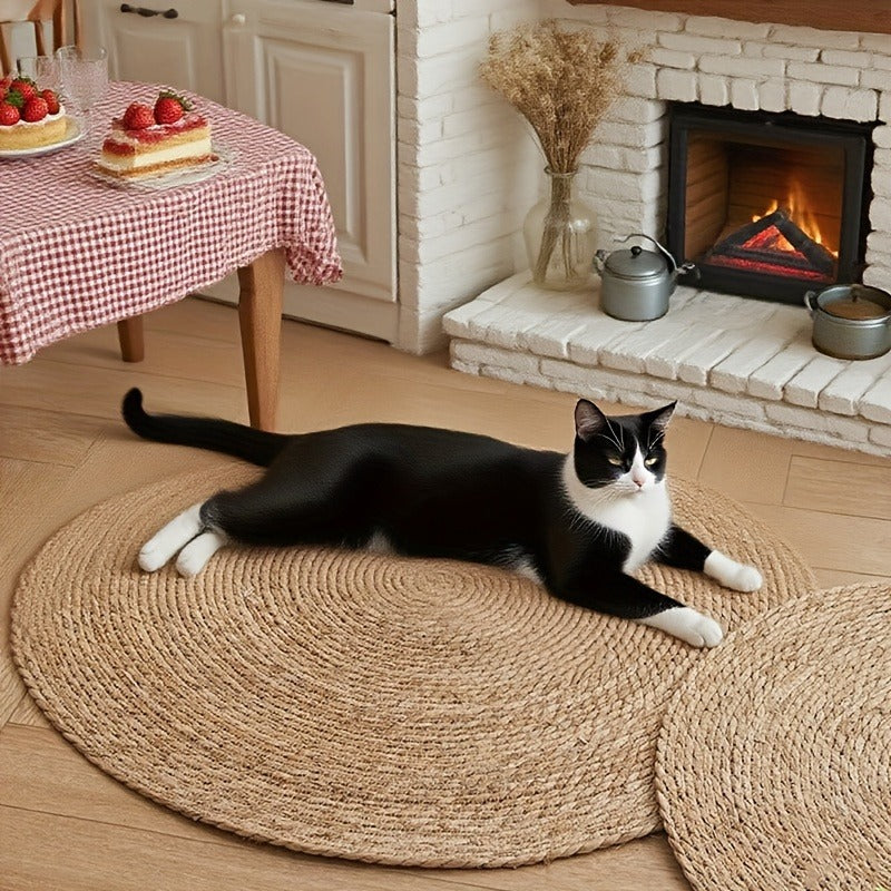 Universal Anti-Scratch Claw Cover for Cats & Dogs, Furniture Protector Pad for Sofa, Couch & Chair, 13.78" or 15.74" Square – Sisal Sofa Protector Cat Scratch - product image 4