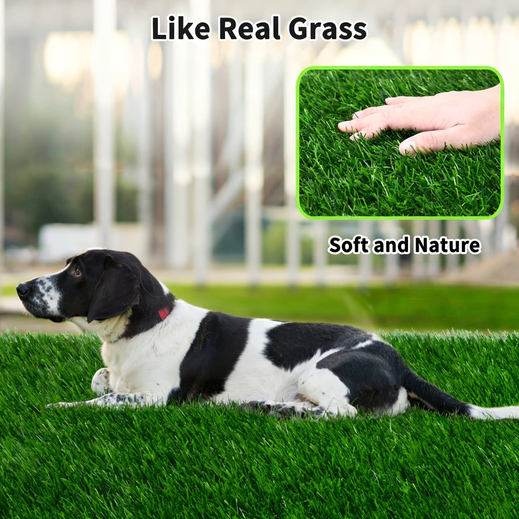 Dog Potty Training Grass Mat | 2 Pack Washable Artificial Turf Pad with Odor Control & Drainage, Reusable Indoor Outdoor Pet Pee Mat for Puppies & Adult Dogs - product image 2