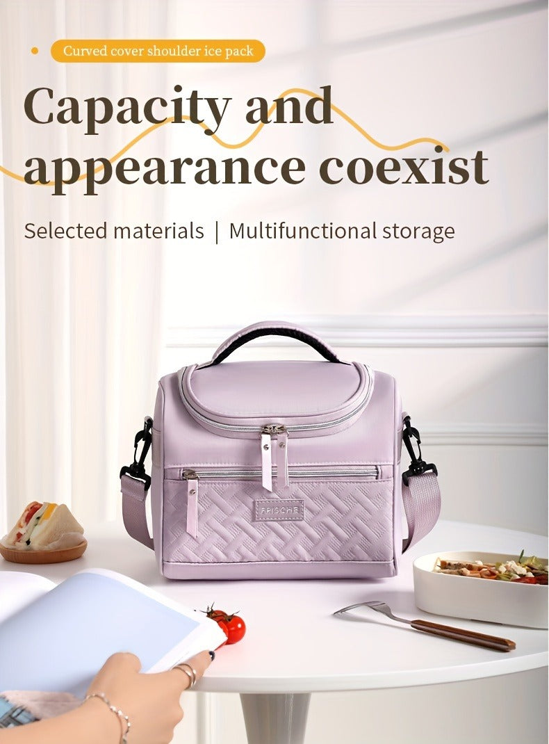 Insulated Lunch Bag Cooler Tote with Padded Shoulder Strap Leakproof Washable Polyester Meal Prep Bag for Work Picnic School Outdoor Activities Men Women for - product image 16