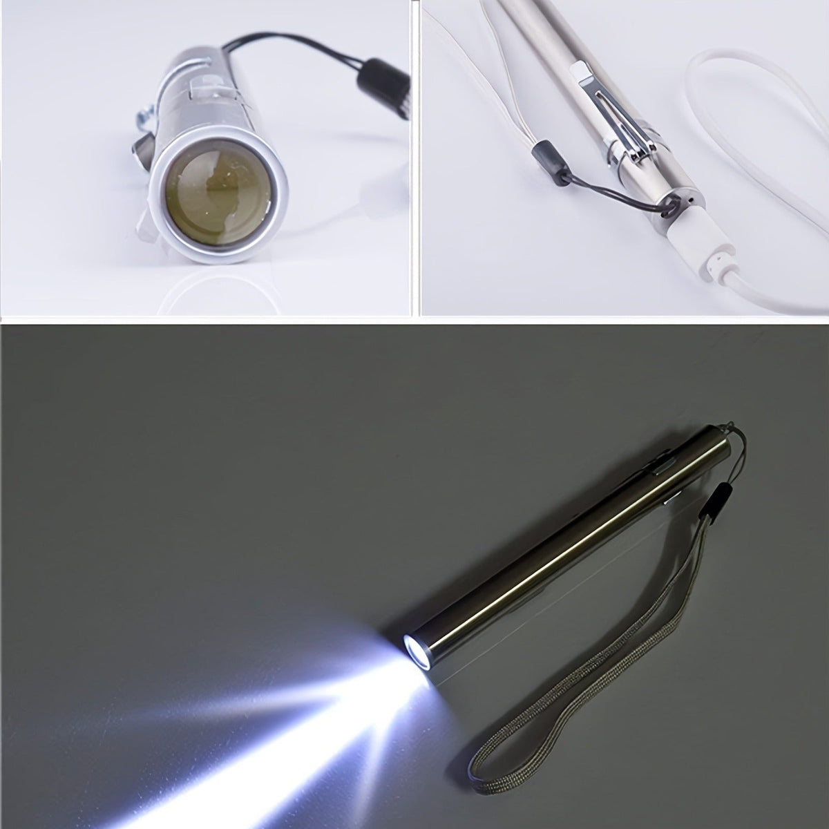 Tactical Pen Light 5 Pack USB Rechargeable 400 Lumen Mini LED Penlight Pocket Flashlight for Nurses Camping Outdoor EDC - product image 15