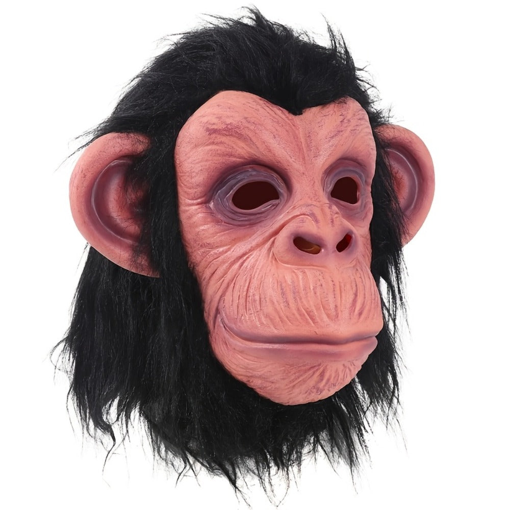 Funny Halloween Cosplay Role Play Holiday Gift, Orangutan & Open-Mouth Gorilla Styles – Gorilla Mask Adult Realistic Natural Latex Animal Head Costume - product image