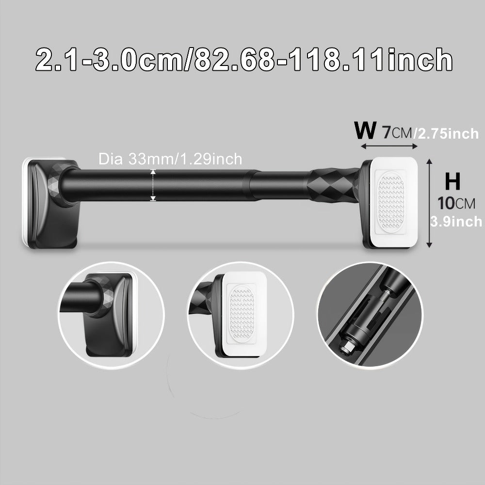 Telescopic Curtain Rod No Drill 15.75"-196.85" Adjustable Shower Curtain Rod 33mm for Large Windows - product image 13