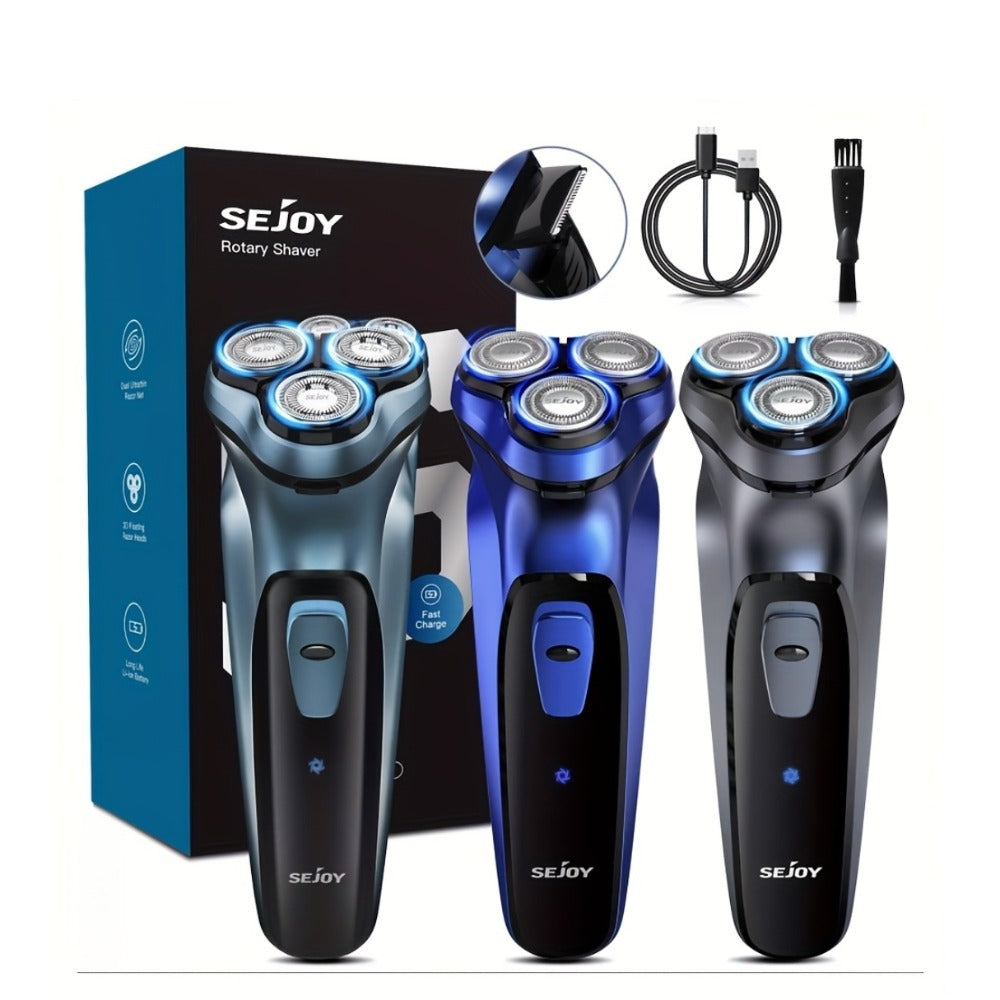 Cordless Electric Razor for Men Rechargeable Fast Charging Washable Heads Face Shaver — Smooth Close Shave Portable Electric Shaving Machine for Travel & Daily Use, Grooming Gift f - product image
