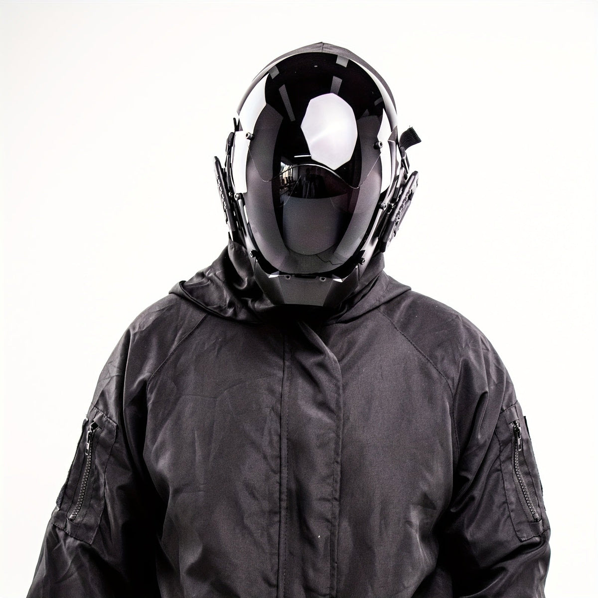 Futuristic Sci-Fi Half Face Costume Prop for Halloween Cosplay, Rave Bar Club Party, Stage Performance & Photography, Cool Gift for Adults Men Women - product image 8