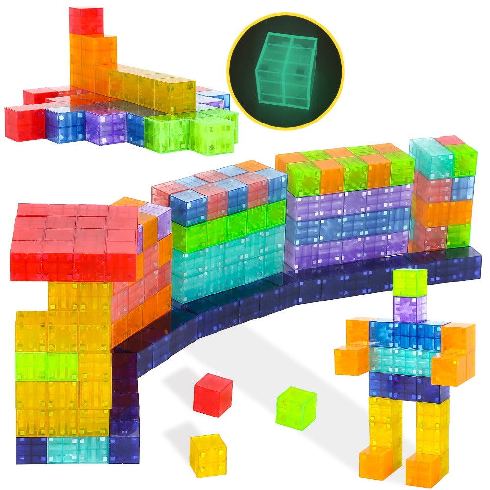 True Three-Dimensional STEM Building Blocks Set, Geometry Magnet Cube Toy for Toddlers Boys & Girls Ages 3 4 5 6, Creative Open-Ended Construction, Birthday - product image 7