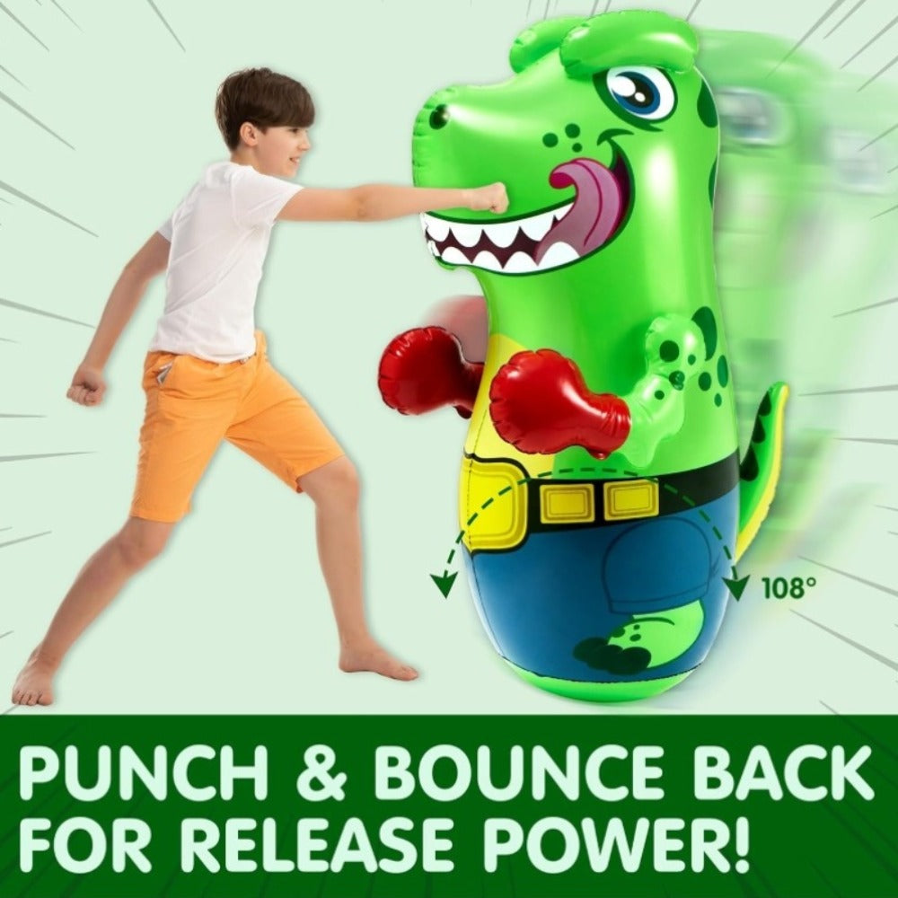 Inflatable Dinosaur Punching Bag for Kids 47 Inch | Best Birthday Christmas Gift for Boys | T-Rex Blow Up Bouncing Back Bopper, Water Base Bop Bag for Indoor - product image 4