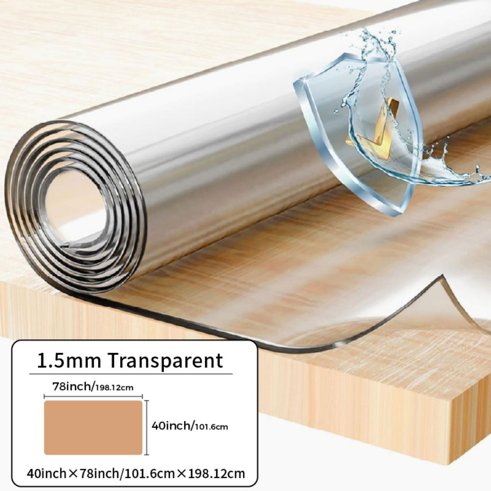 Clear PVC Tablecloth Table Protector 1.5mm Thick Transparent Table Cover Heat Resistant Scratch Resistant Waterproof Desk Mat for Dining Table Home Office Restaurant Coffee Table M - product image 37