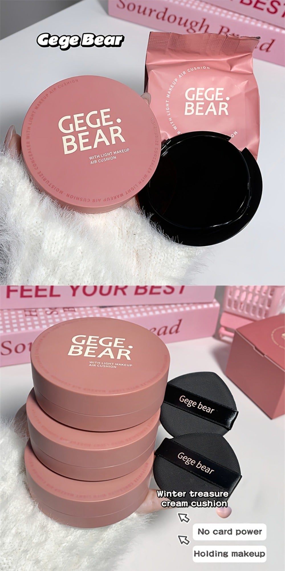 Oil Control Cushion BB Foundation with Replacement Core – Waterproof Sweatproof Invisible Pore Coverage, Moisturizing Lightweight Buildable Natural Finish for All Skin Types, Ivory - product image 11
