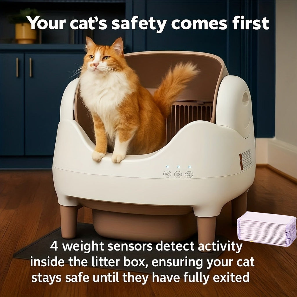 App Control, Open-Top Design, 10L Waste Bin, Ultra-Quiet <20dB, Infrared Safety Sensors, Kitten Mode for Multi-Cat Homes – Smart Self-Cleaning Cat Litter Box - product image 3