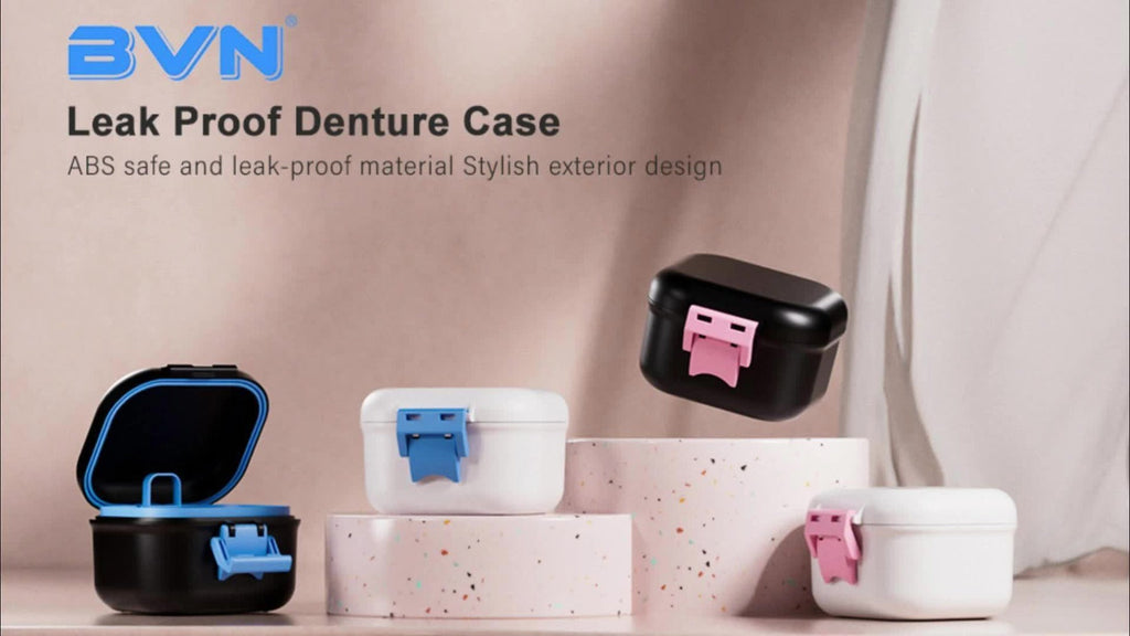 Denture Bath Case Leak-Proof with Drainage Basket Silicone Ring Safety Buckle Portable Travel Denture Cleaner Soaking Cup Storage Container for Home Travel - product image 8