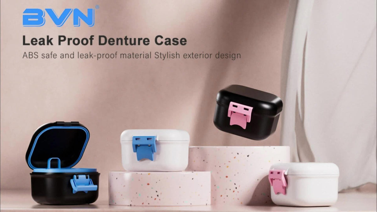Denture Bath Case Leak-Proof with Drainage Basket Silicone Ring Safety Buckle Portable Travel Denture Cleaner Soaking Cup Storage Container for Home Travel - product image 8