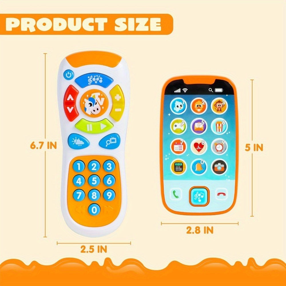 Pretend Play Phone with Music, Sound Effects & Learning Features, Gift for Infants Toddlers Boys Girls – Baby Smartphone & Remote Control Toy Set with Horse - product image 2