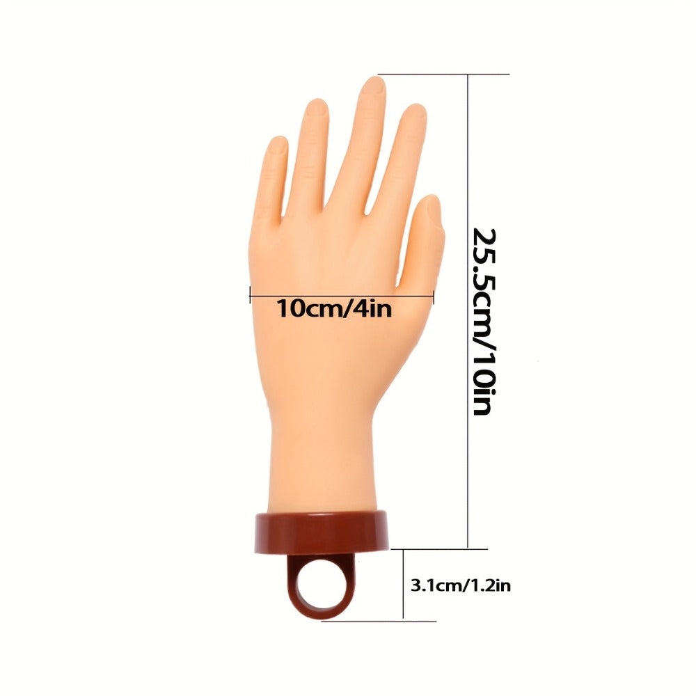 Silicone Nail Practice Hand Model with Desktop Stand - Flexible Realistic Fake Hand for Nail Art Training, Beginner Practice Glove Set for Nail Tech Students Home Salon - product image 5