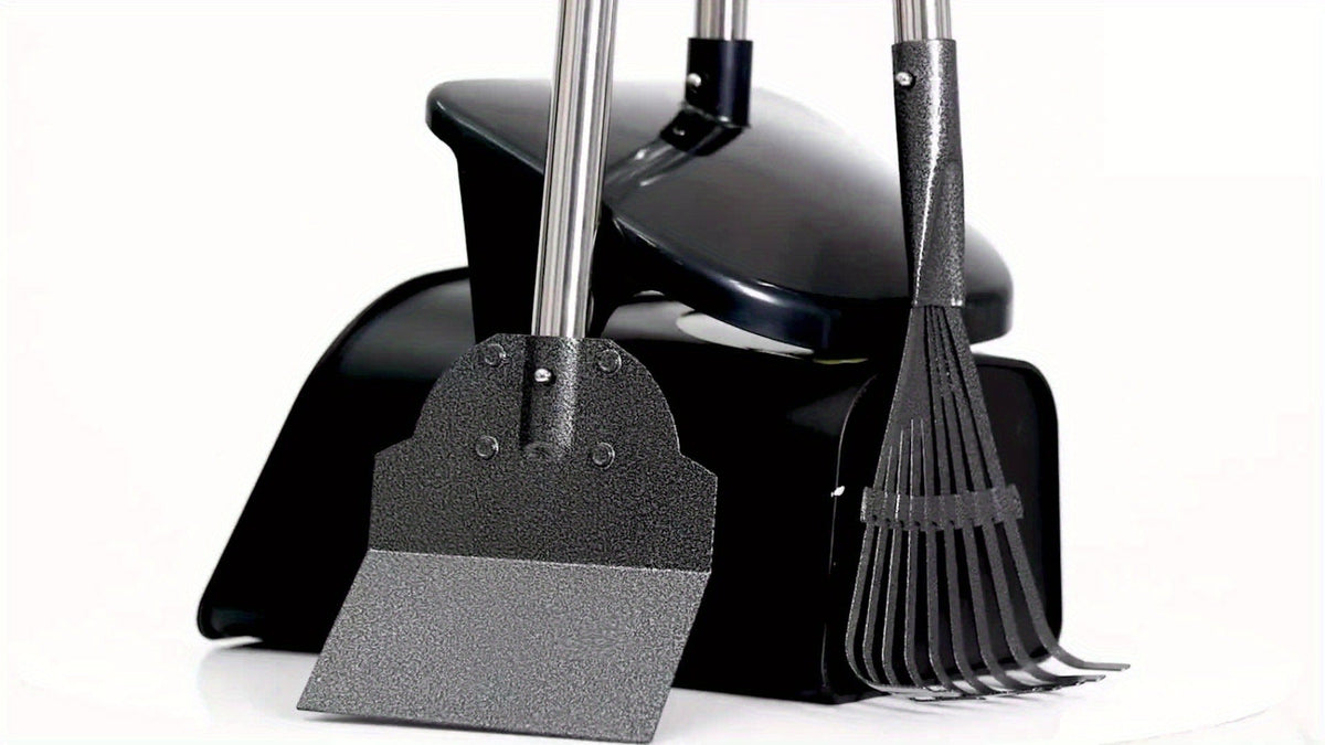 Dog Pooper Scooper with Long Handle & Swivel Bin – Heavy Duty Rake Spade Set, 40 Waste Bags Included, Pet Waste Removal for Yard Grass Gravel - product image 8