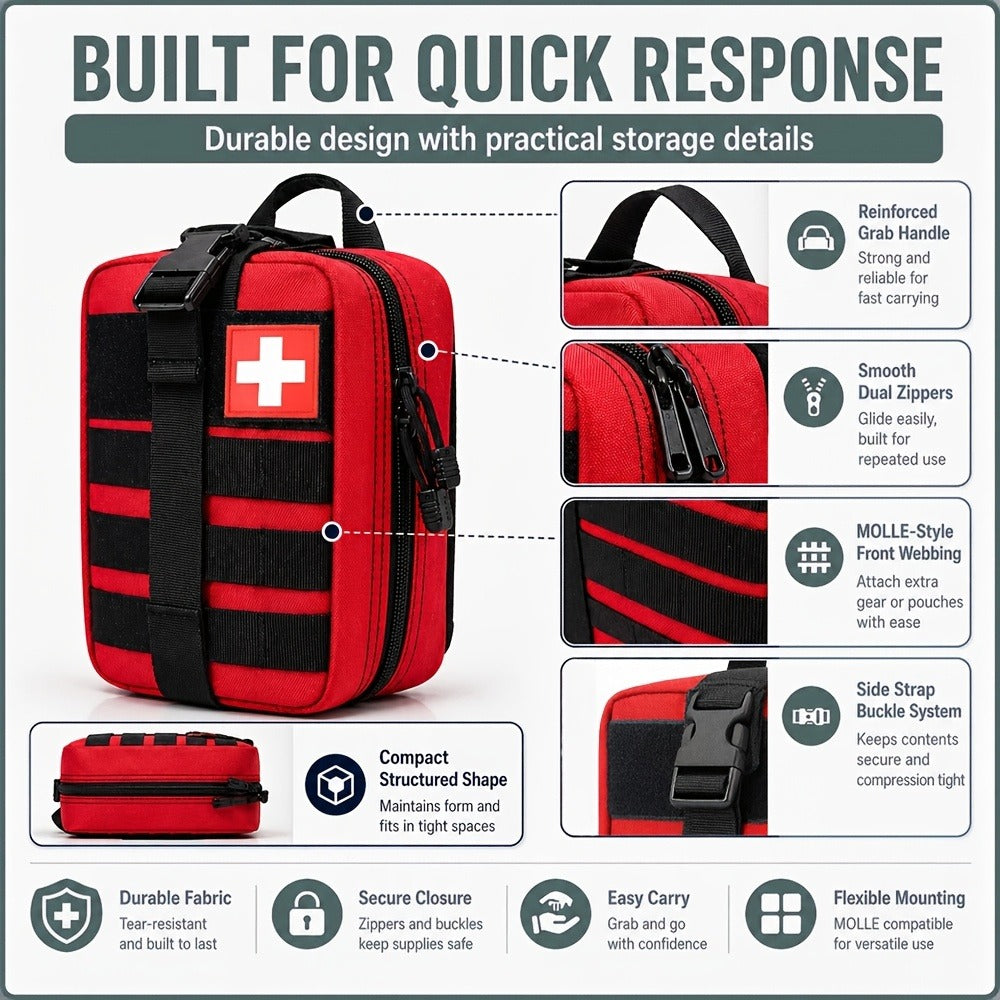 First Aid Kit 399pcs / 99pcs Professional Portable Survival Gear with Splints Scissors Tweezers for Hiking Camping Hunting Car Travel Emergency - product image 17