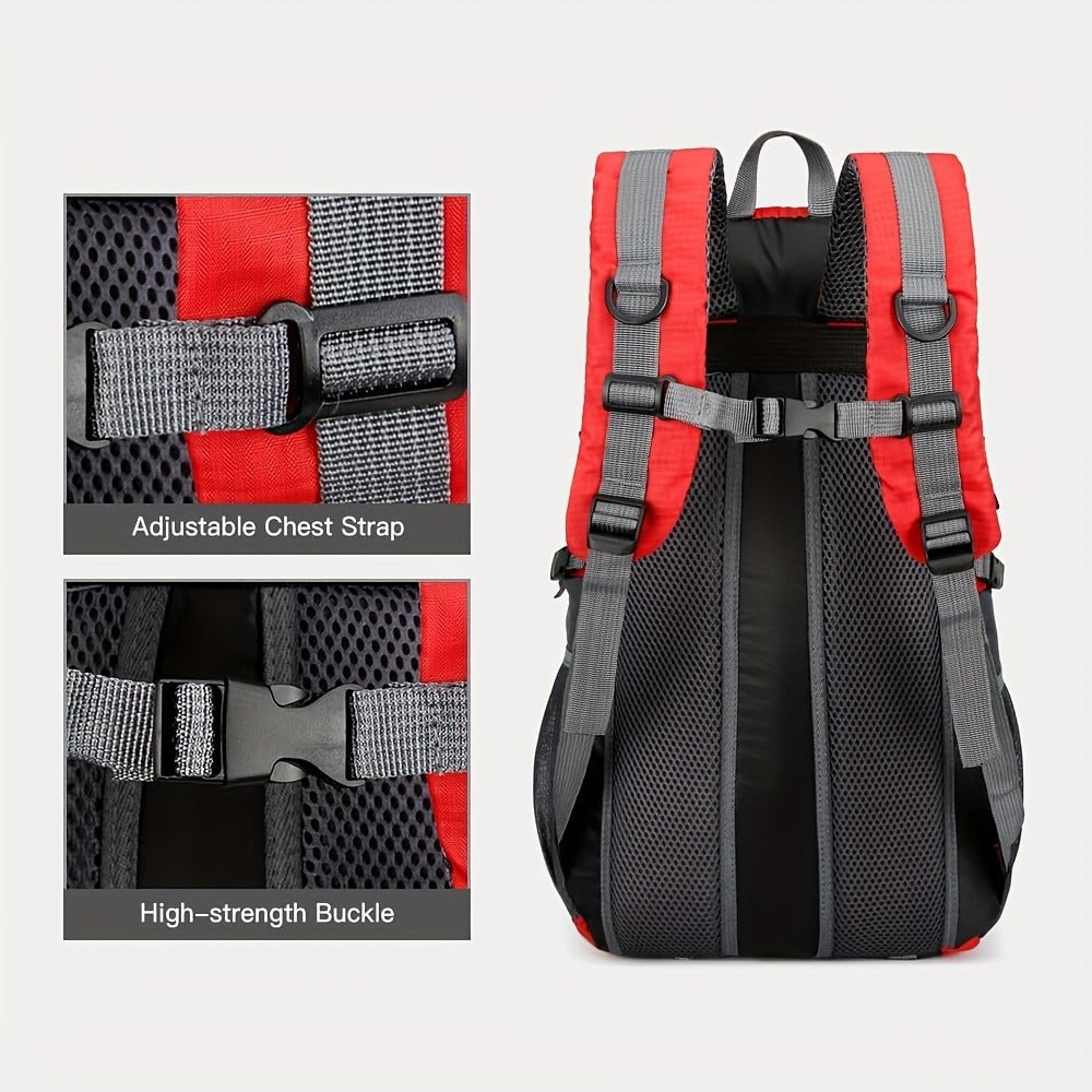 Large Capacity Travel Sports Rucksack with Torso Adjustment for Trekking, Camping, Climbing & Day Trips, Available in Red, Blue, Black & Orange – Hiking - product image 17