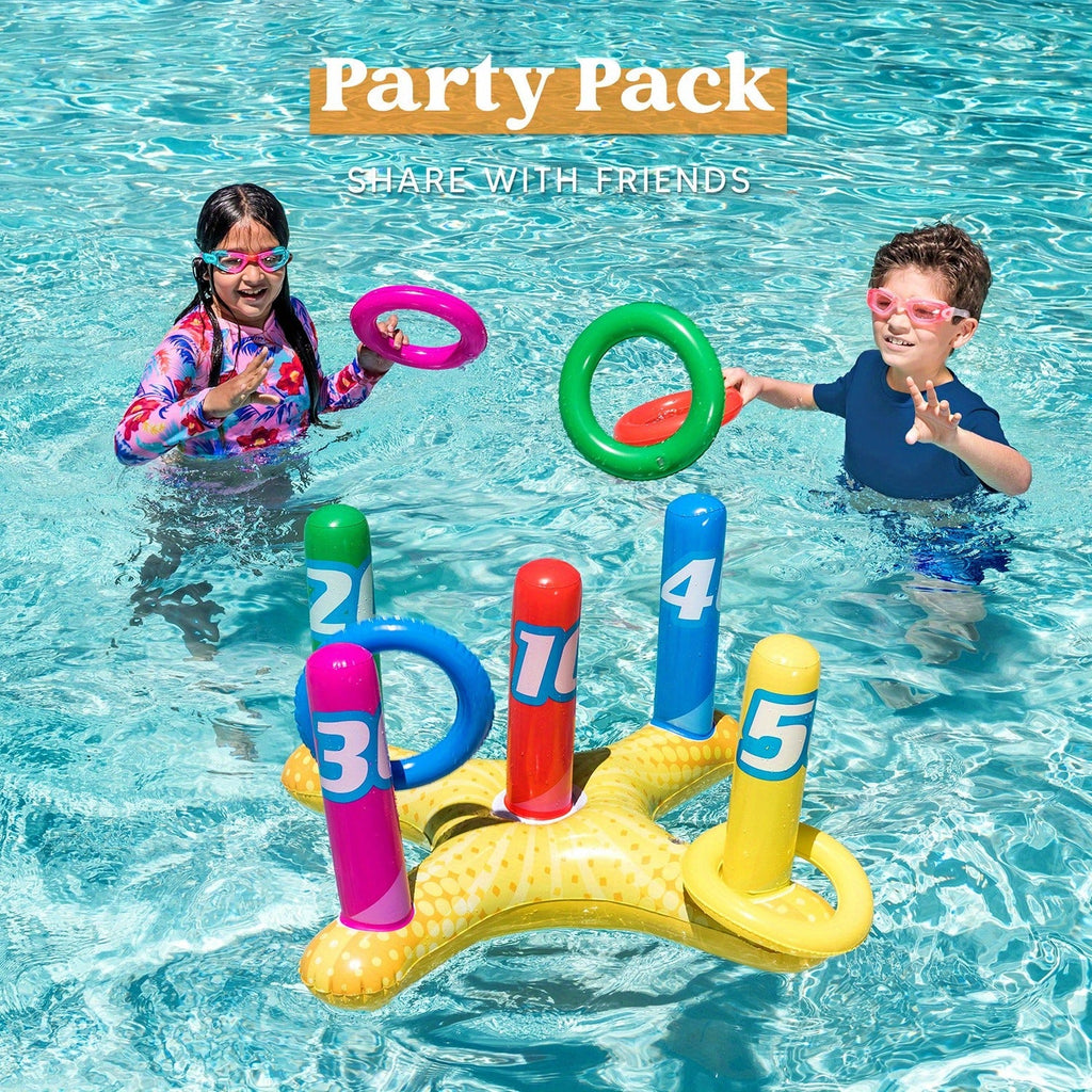 2-in-1 Ring Toss & Cornhole Floating Swimming Pool Party Games for Kids & Adults | Inflatable Pool Toss Game Set - product image 14