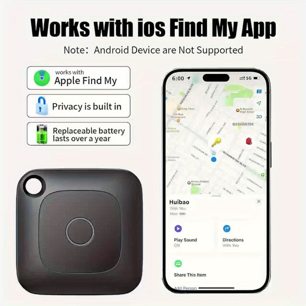 Bluetooth Item Tracker Smart GPS Finder 4 Pack | 1.43" Mini Wireless Tracker, High Decibel Alarm, App Control for Keys, Wallet, Luggage, Bags & Cars - product image 16