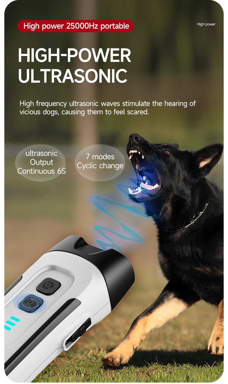 Adjustable Anti-Barking Trainer, Carry-along Indoor Outdoor Dog Behavior Corrector – Ultrasonic Dog Bark Control Device with LED Flashlight - product image 15