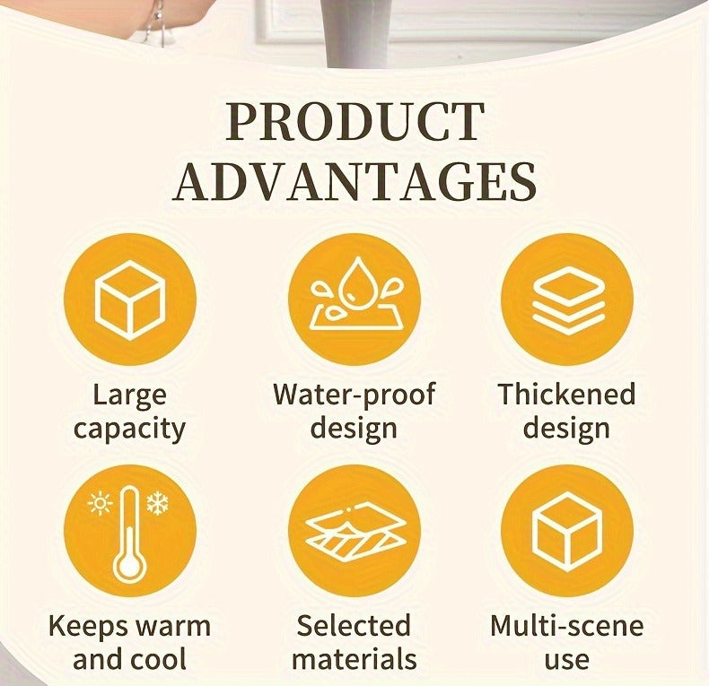 Insulated Lunch Bag Cooler Tote with Padded Shoulder Strap Leakproof Washable Polyester Meal Prep Bag for Work Picnic School Outdoor Activities Men Women for - product image 17
