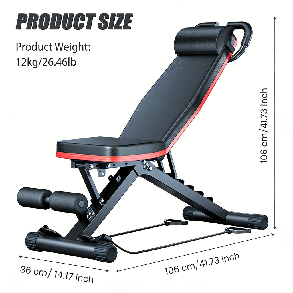 Foldable 14-in-1 Home Gym Dumbbell Bench, 1000 lbs Capacity, Roman Chair with Thick Cushion & Headrest – Adjustable Weight Bench - product image 16