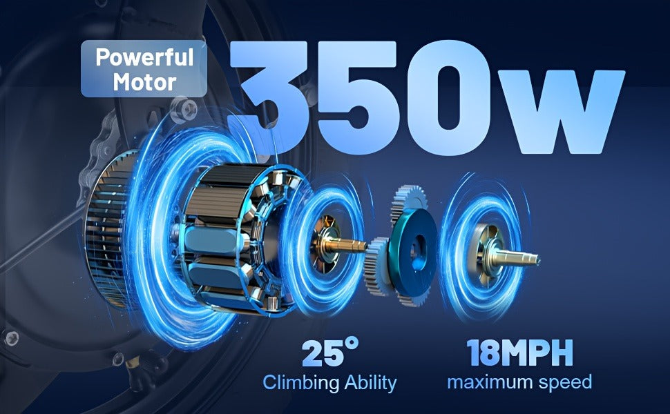 48V 10AH Removable Battery 350W Motor | Folding E-Bike 14" - product image 9