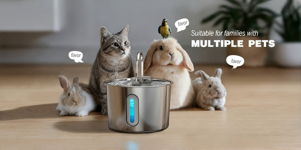 304 Food-Grade Steel, Ultra-Quiet USB Pump, 3-Stage Filtration, Visible Water Level Window, Auto Circulation for Cats & Small Dogs – Stainless Steel Cat Water - product image 14
