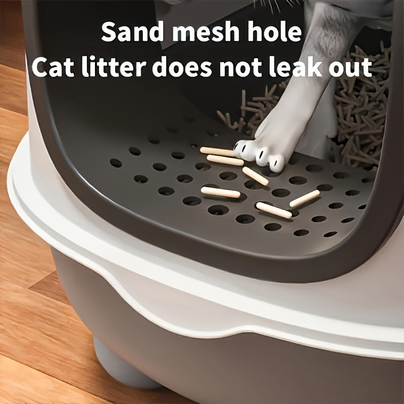 Collapsible Top Entry Design, Splash-Proof Walls, Space-saving Size for Small Spaces, Suitable for Kittens and Adult Cats – Enclosed Cat Litter Box with Odor - product image 14